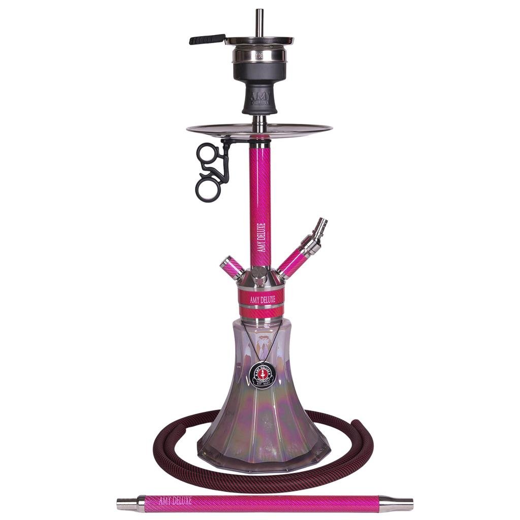 Amy Carbonica Pride R S Vandpibe - Amy Shop - Flot vandpibe af rustfri stål med carbon detaljer, fin vase med regbueeffekt