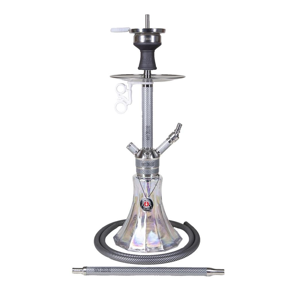 Amy Carbonica Pride R S Vandpibe - Amy Shop - Flot vandpibe af rustfri stål med carbon detaljer, fin vase med regbueeffekt