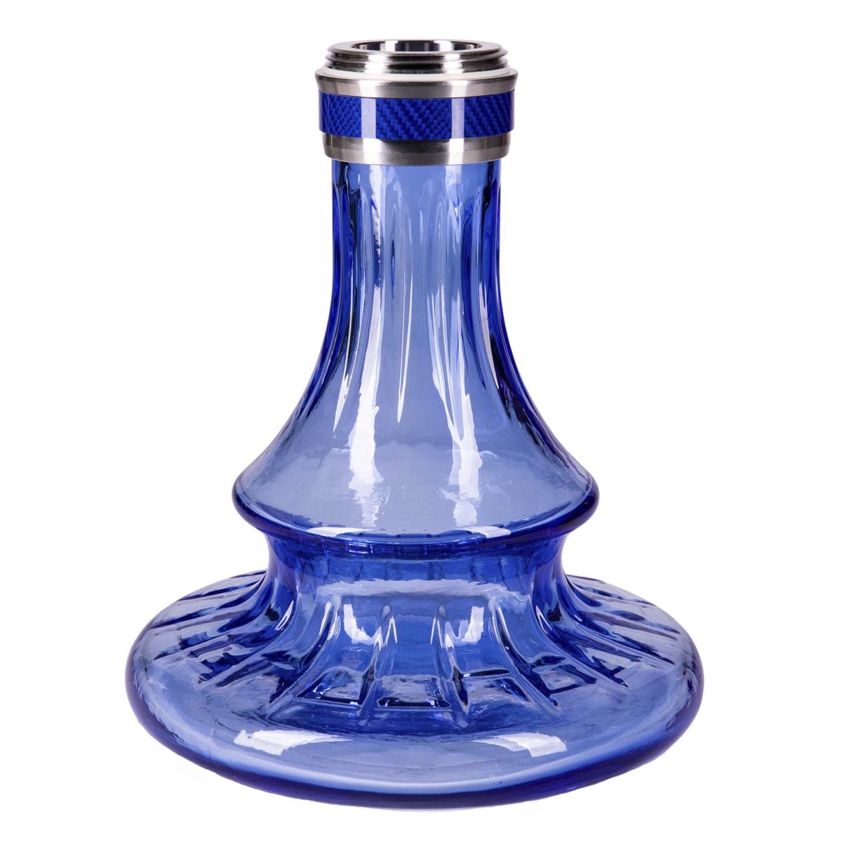 AMY SS26.02 Vase - Amy Shop - Blå reserve vase til Amy vandpibe med gevind af rustfri stål med carbon detaljer