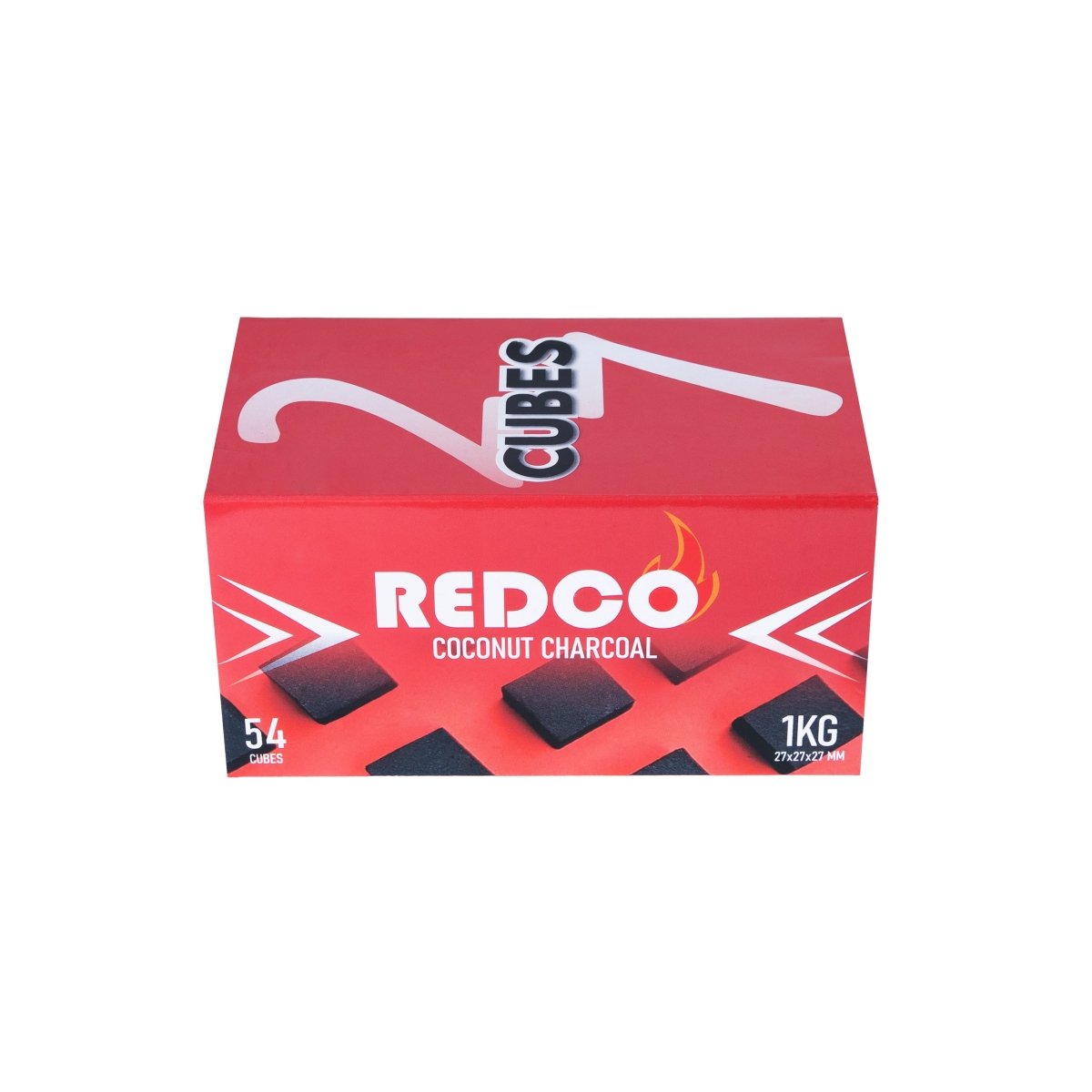 Redco 27x27x27 Kul – naturligt vandpibekul af kokosnøddeskaller