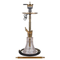 Amir's Karat Y Shisha i rustfrit stål med gyldne detaljer