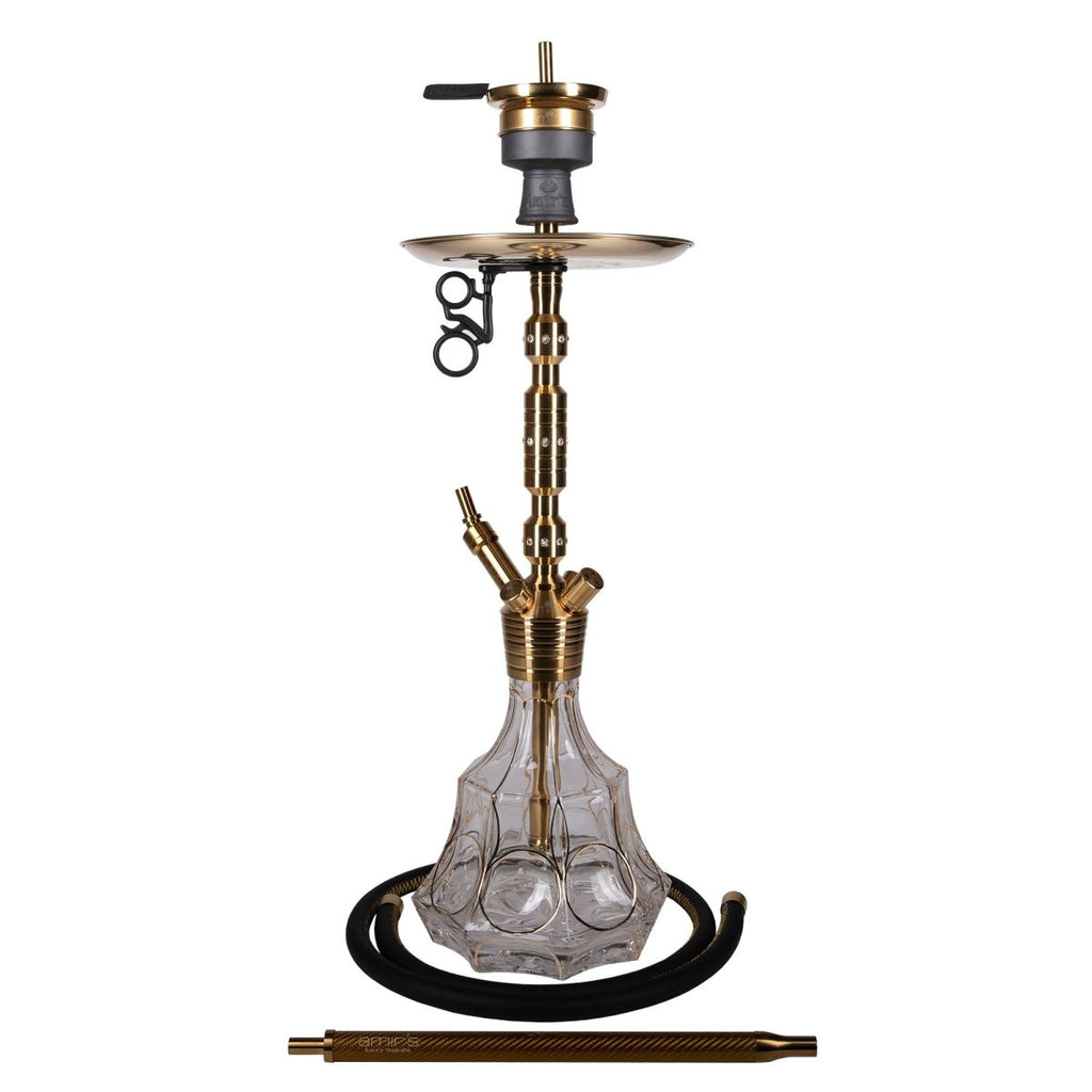 Amir's 901 Karat X vandpibe i rustfrit stål med gyldne detaljer