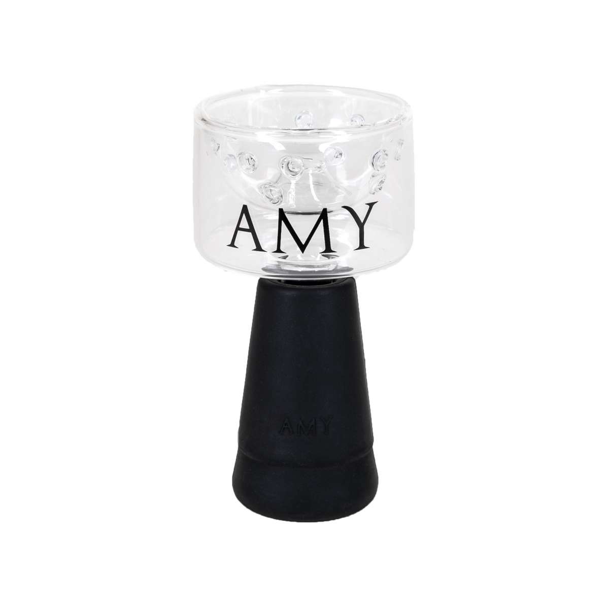 Amy Hot GlaSi Hoved - Amy Shop - Hoved til vandpibe lavet af glas med silikonehåndtag, passer til pejs