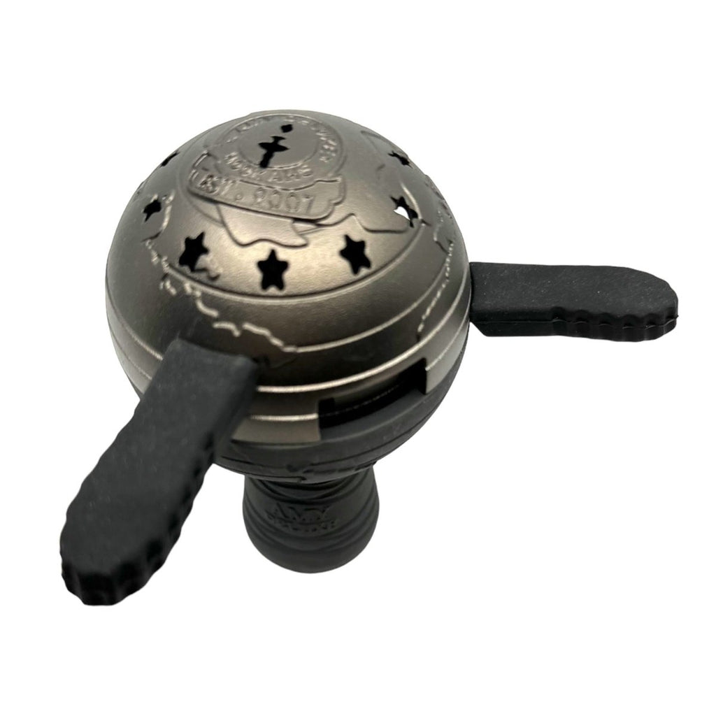 Topbillede af AMY Sten Globe vandpibehoved med glat og holdbar stenfinish