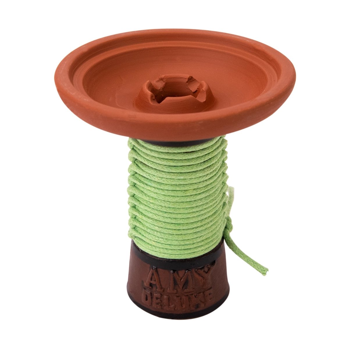 Amy TK012 - Grøn - Amy Shop - Vandpibe phunnel hoved af rødt ler med grønt bånd