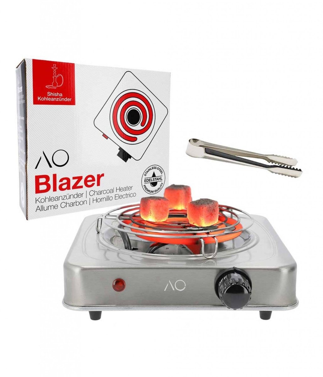 AO Blazer Premium Charcoal Lighter i rustfrit stål til vandpibe