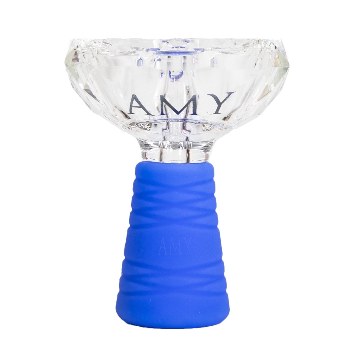 Glassi Kristall Sæt - Amy Shop - Glas hoved med varmeregulator til vandpiber med blå silikone