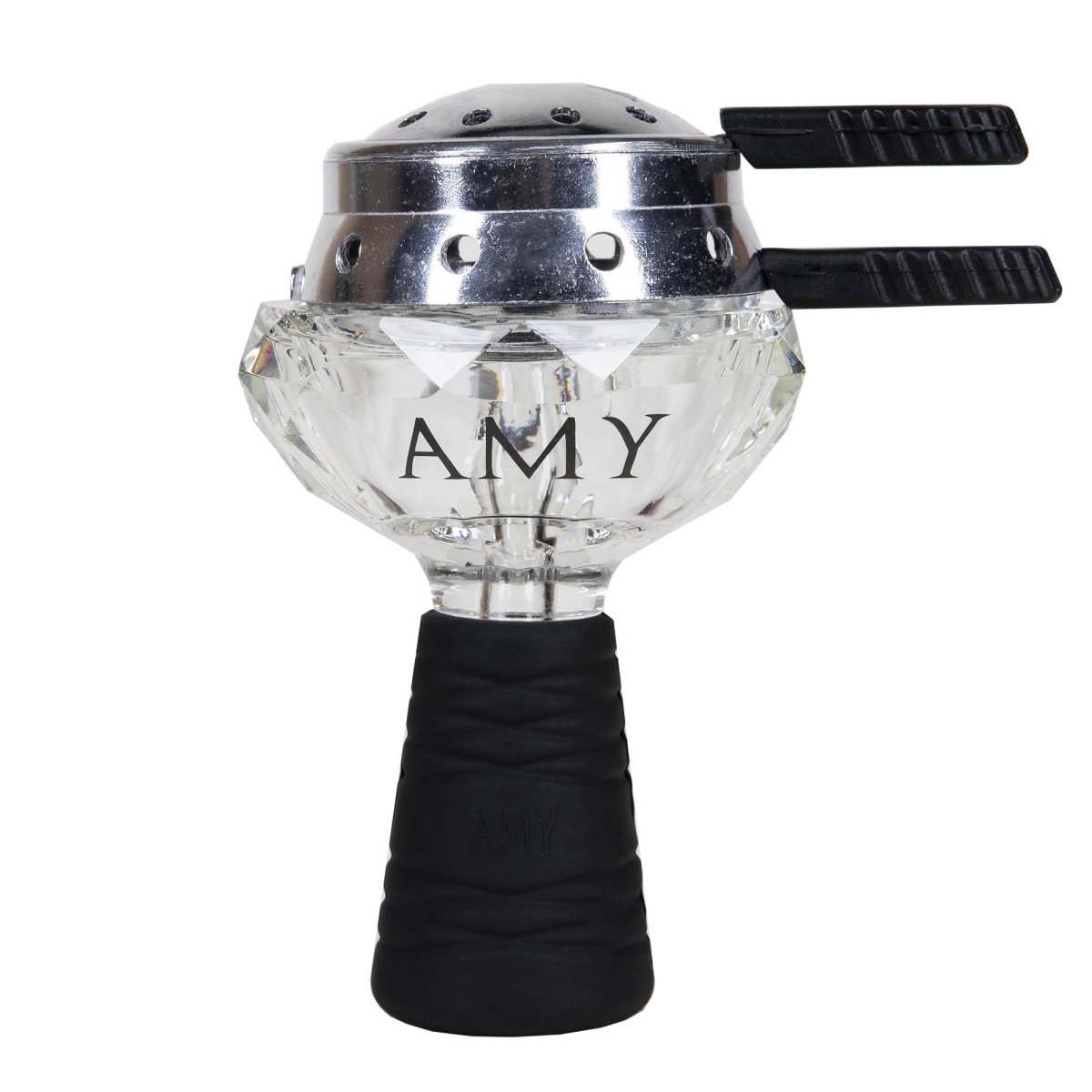 Elegant Amy Glassi Kristall hoved til vandpibe med moderne design