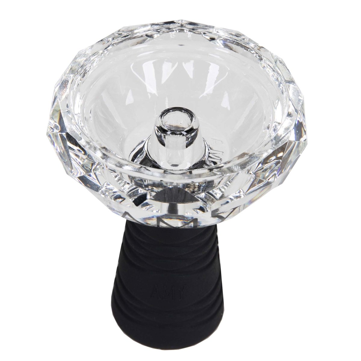 Glassi Kristall Sæt - Amy Shop - Glas hoved med varmeregulator til vandpiber med sort silikone