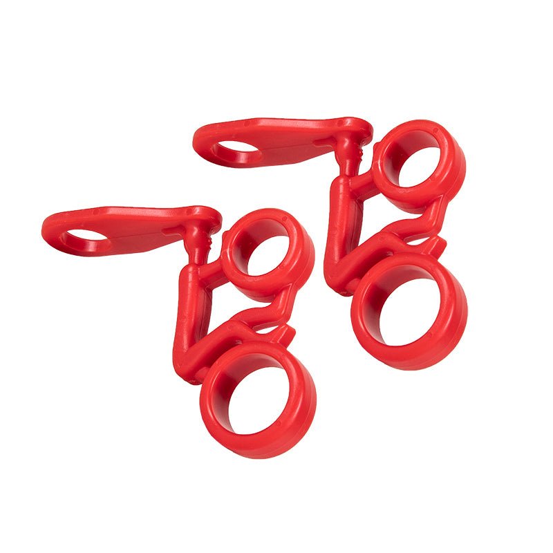 Håndtagsholder - Amy Shop - Rød holder til vandpibe mundstykke lavet af plastik.