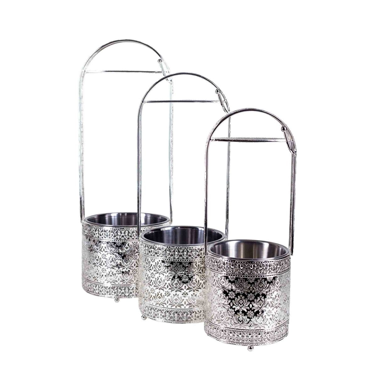 Sølv metal kulholder i flot design