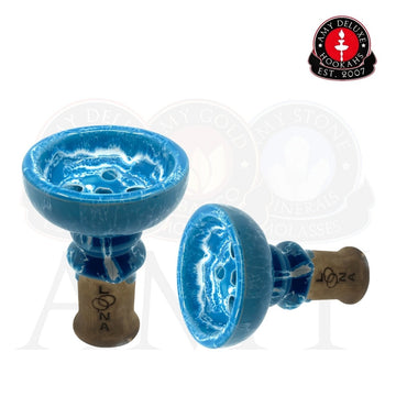 Loona Meteor Bowl - Heavenly - Amy Shop - Keramisk phunnel hoved til vandpibe i blå