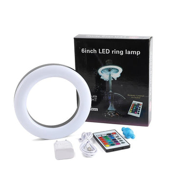 RGB LED-lys - Amy Shop - LED-lys til vandpibe plade med tilhørende fjernbetjening og flere lysindstillinger