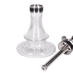 Carbonica Solid vandpibe med flot glas vase