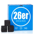 1 kg. Premium vandpibekul af kokosnøddeskaller