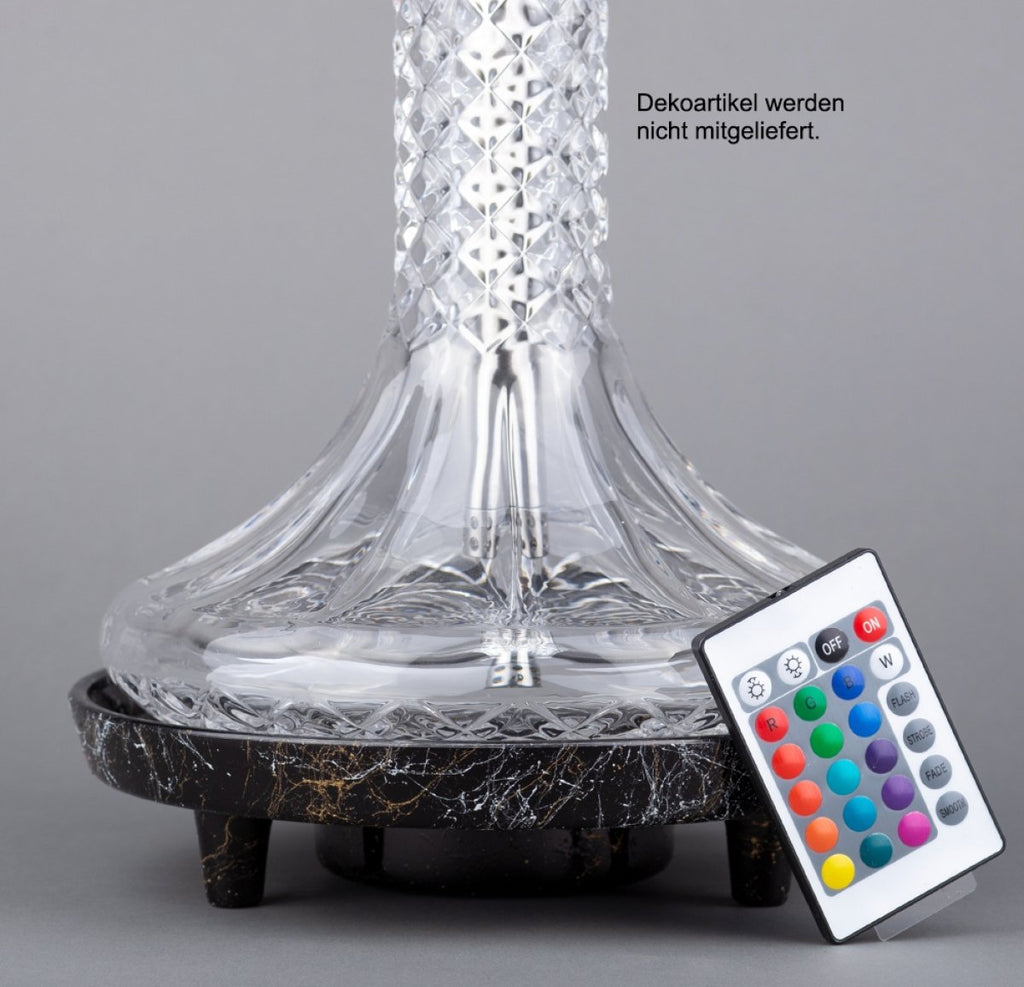 LED coaster til vandpibe i glas
