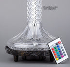 LED coaster til vandpibe i glas