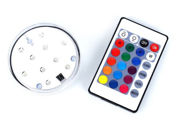 Vandpibe coaster med LED-lys – Picasso White