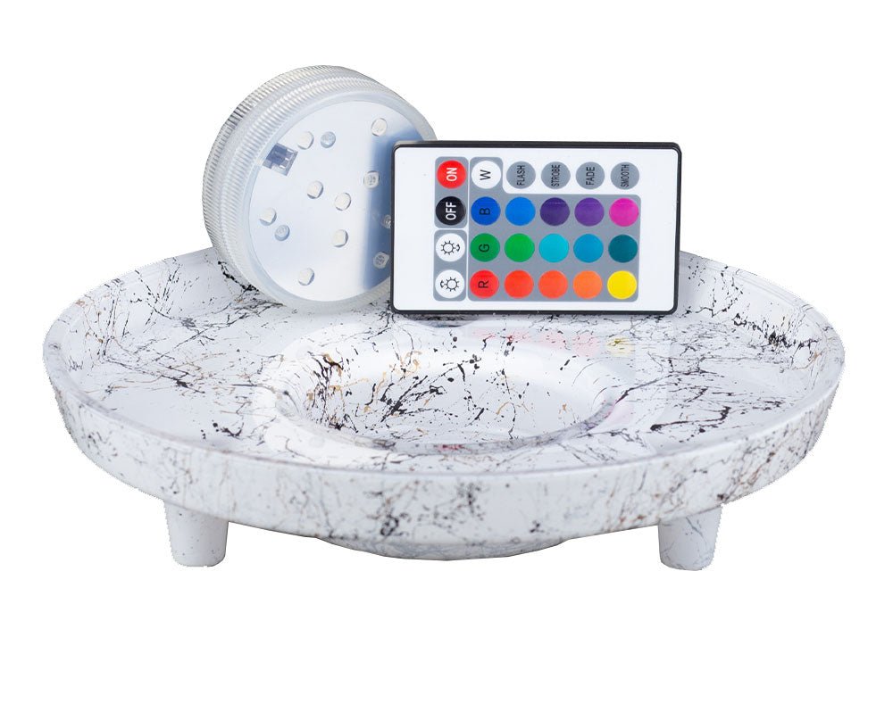 Venoz LED T1 Picasso White glascoaster til vandpibe